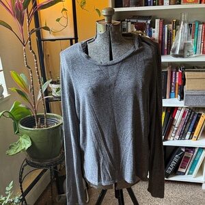 Chic Gray Women's Blouse